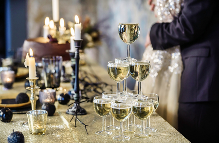 champagne glassesの写真素材
