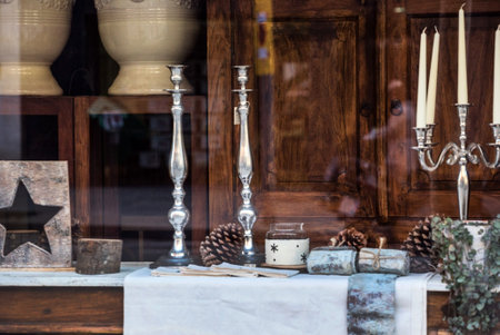 Christmas windowの写真素材