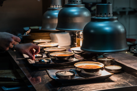 chef on the kitchenの写真素材