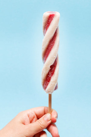 fruit ice cream in the hand