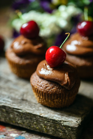 cherry cakesの写真素材