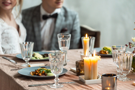 wedding couple on partyの写真素材