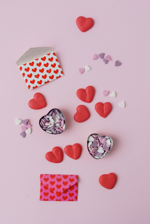 sugar heartsの写真素材