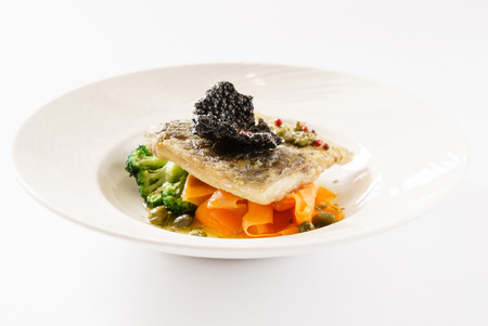 fish with vegetablesの写真素材