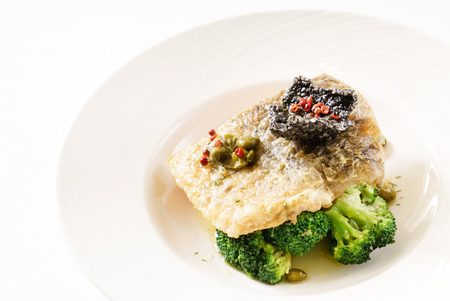 fish with vegetablesの写真素材