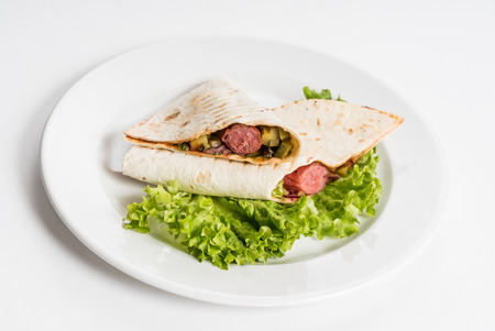 wrap sandwichの写真素材