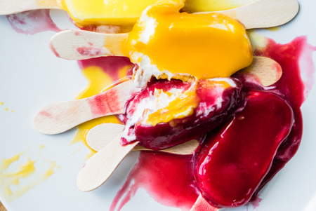 melted ice creamの写真素材