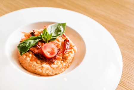 risotto with tomatoesの写真素材