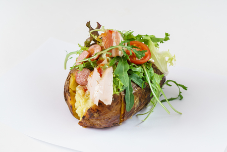 baked potatoの写真素材