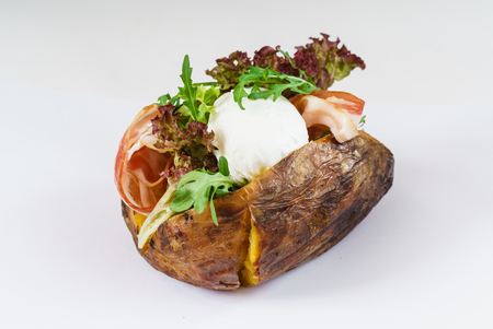 baked potatoの写真素材