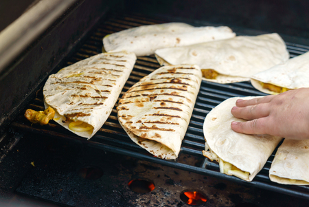 grilled tortillaの写真素材