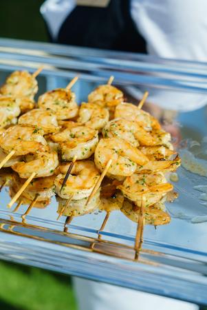 grilled shrimpsの写真素材