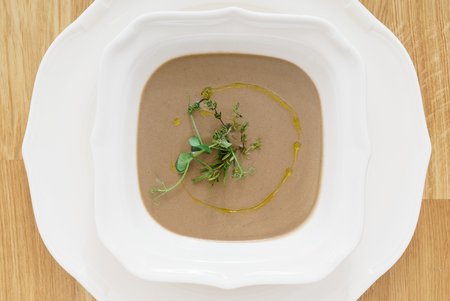 mushroom cream soupの写真素材