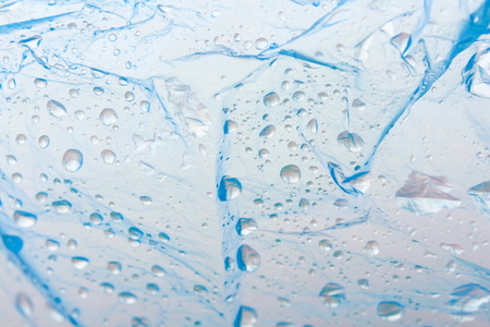 Water drops on a plasticの写真素材