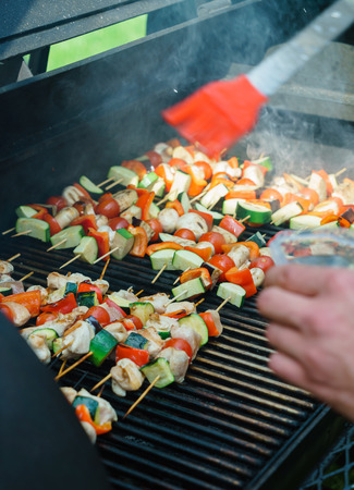 grilled kebabsの写真素材
