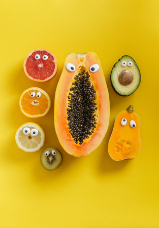 funny fruits and vegetablesの写真素材
