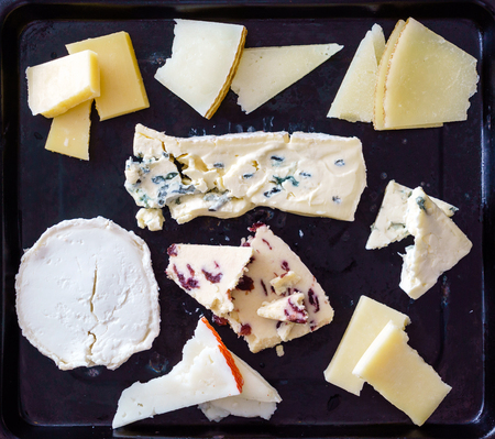 different kinds of cheeseの写真素材