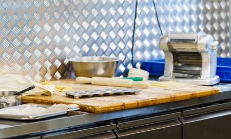 kitchen in the restaurant