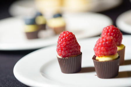 tarts with berriesの写真素材