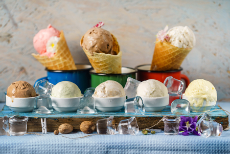 ice cream ballsの写真素材