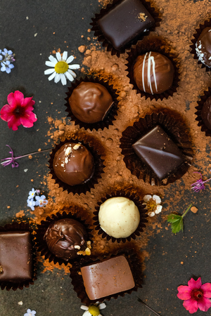 chocolate sweetsの写真素材