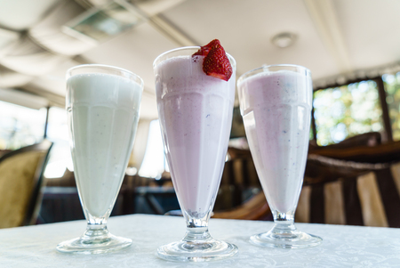 milk cocktailsの写真素材