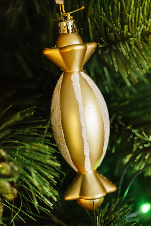 toy on the Christmas treeの写真素材