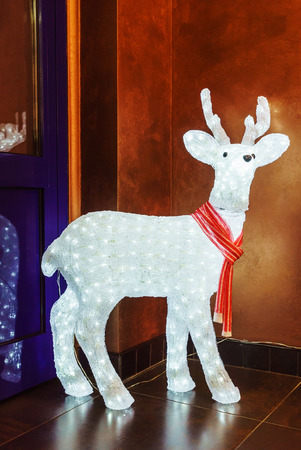 Christmas light deerの写真素材