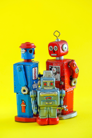 A vintage wind up toy robotの写真素材