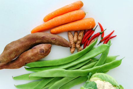 fresh organic vegetablesの写真素材