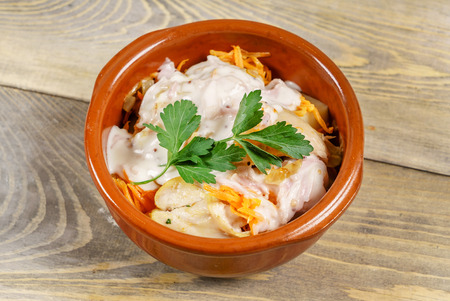 fish with vegetablesの写真素材