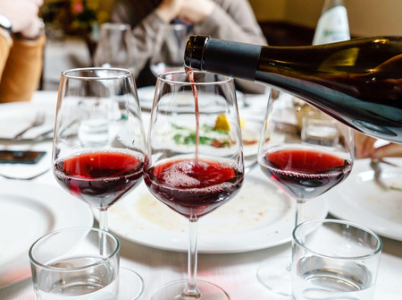 wine tasting in the Italyの写真素材