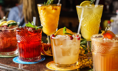 cocktails in the bar