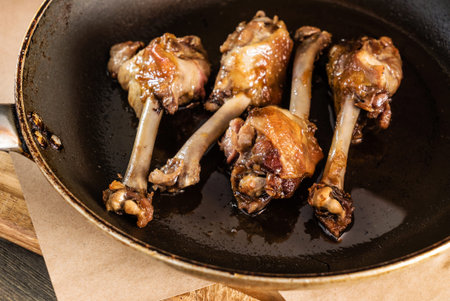 crisp duck confitの写真素材