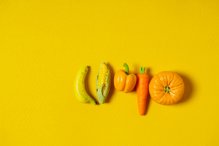 plastic fruits and vegetablesの写真素材