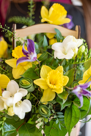 nice bouquet in the handsの写真素材