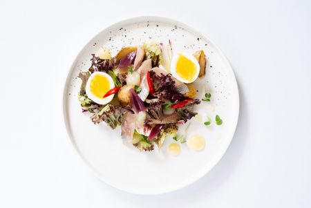 salad with herringの写真素材