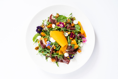 tasty salad with pumpkinの写真素材
