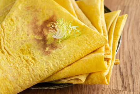 pita bread with spiceの写真素材