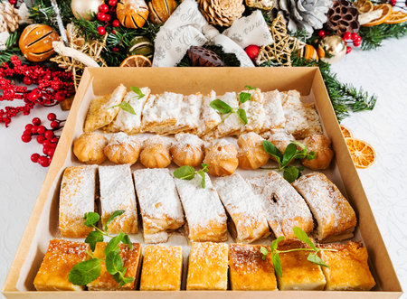 Christmas sweets in the boxの写真素材