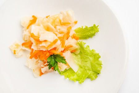 cabbage salad with carrotの写真素材