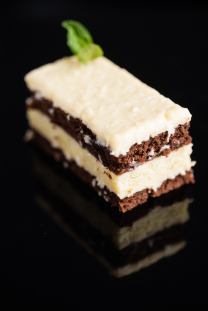 Vegan pastry on the blackの写真素材