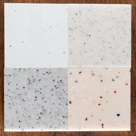 Collection of terrazzo geometric tiles.の写真素材