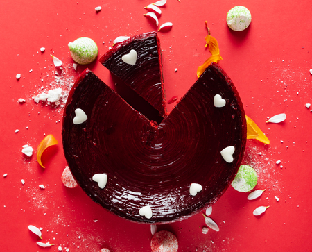 cake for Woman's Day. Red Velvet Cakeの写真素材