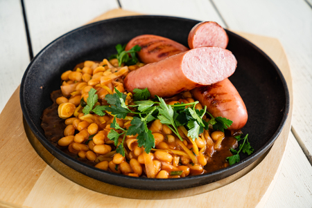 rustic english breakfastの写真素材