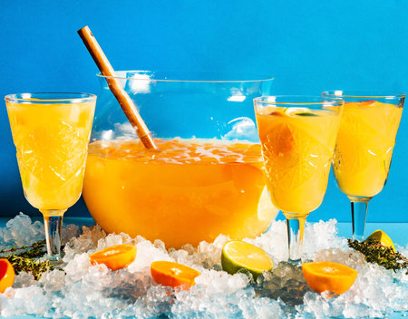 summer lemonades in the glasses