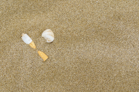 Cigarette on the sand beachの写真素材