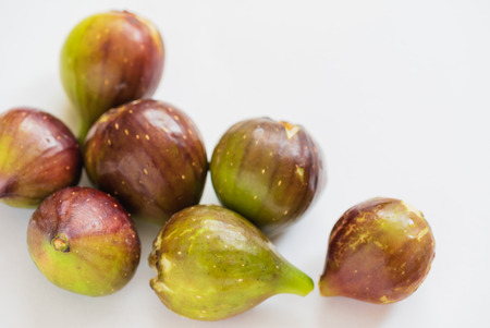 fresh fruits - organic figs on the white backgroundの写真素材
