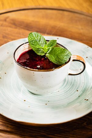 berry dessert in the cupの写真素材