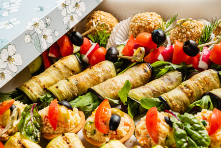tasty appetizers in the box